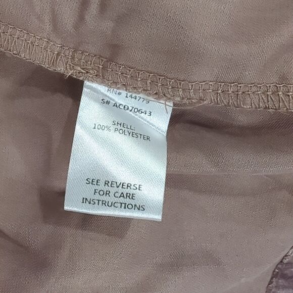 Vici Top Womens Medium Mauve Velvet Button Front Blouse - Picture 6 of 9